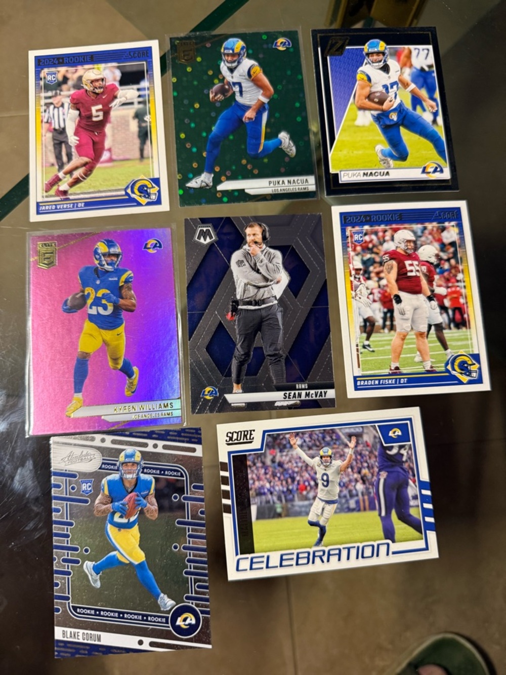 8 card lot Los Angeles Rams Puka Nacua Jared Verse rc